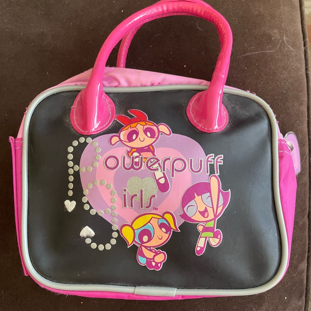 Vintage 2002 Power Puff Girls vinyl tote bag